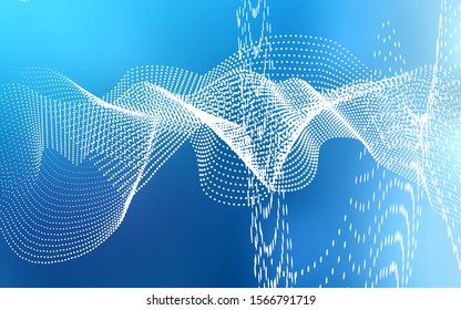 Light BLUE vector layout with circle shapes. Glitter abstract illustration with blurred drops of rain. The pattern can be used for ads, leaflets of liquid.