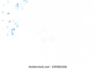 Light BLUE vector layout with circle shapes. Abstract illustration with colored bubbles in nature style. Design for poster, banner of websites.