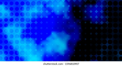 Light BLUE vector layout with circle shapes. Glitter abstract illustration with colorful drops. Pattern for websites.
