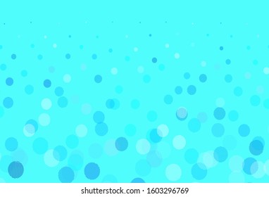 Light BLUE vector layout with circle shapes. Blurred decorative design in abstract style with bubbles. Pattern for textures of wallpapers.