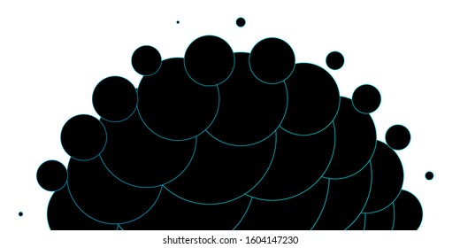 Light BLUE vector layout with circle shapes. Glitter abstract illustration with colorful drops. Pattern for wallpapers, curtains.