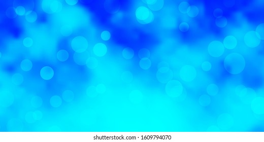 Light BLUE vector layout with circle shapes. Abstract colorful disks on simple gradient background. Pattern for business ads.