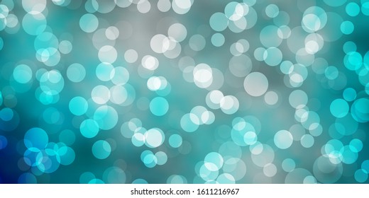 Light BLUE vector layout with circle shapes. Illustration with set of shining colorful abstract spheres. Design for posters, banners.