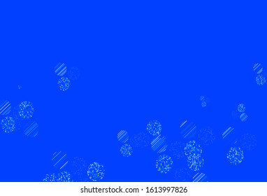 Light BLUE vector layout with circle shapes. Blurred decorative design in abstract style with bubbles. Pattern for textures of wallpapers.