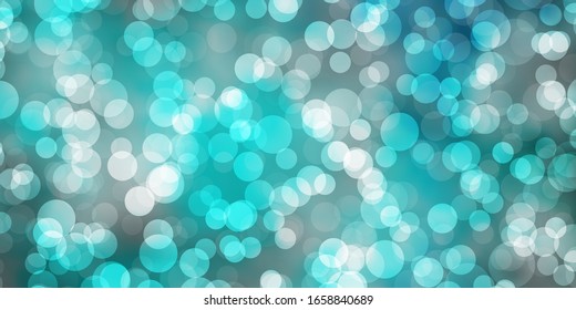 Light BLUE vector layout with circle shapes. Abstract decorative design in gradient style with bubbles. New template for a brand book.