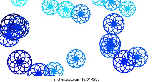 Light BLUE vector layout with circle shapes. Abstract decorative design in gradient style with bubbles. Pattern for booklets, leaflets.