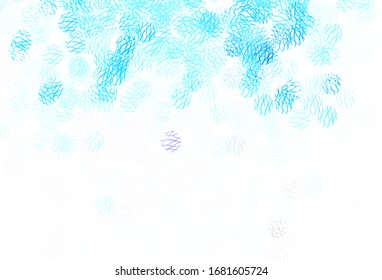 Light BLUE vector layout with circle shapes. Illustration with colorful circles, lines in abstract style. Pattern for futuristic ad, booklets.