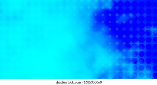 Light BLUE vector layout with circle shapes. Abstract illustration with colorful spots in nature style. Pattern for booklets, leaflets.