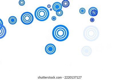 Light BLUE vector layout with circle shapes. Beautiful colored illustration with blurred circles in nature style. Design for poster, banner of websites.