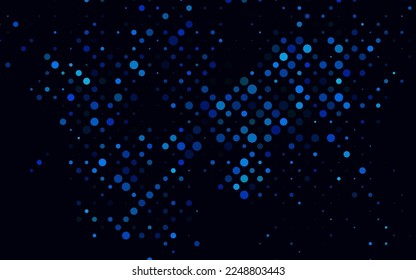 Light BLUE vector layout with circle shapes. Illustration with set of shining colorful abstract circles. Pattern for ads, leaflets.