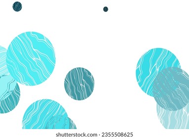 Light blue vector layout with circle shapes. Beautiful colored illustration with blurred circles in nature style. Pattern for beautiful websites.