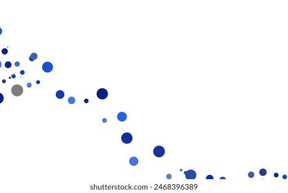 Light BLUE vector layout with circle shapes. Blurred decorative design in abstract style with bubbles. Template for your brand book.