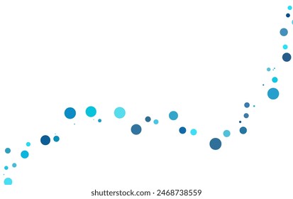 Light BLUE vector layout with circle shapes. Blurred decorative design in abstract style with bubbles. Template for your brand book.