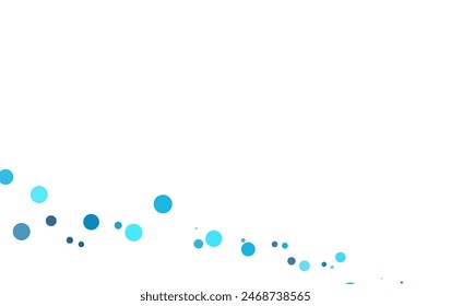 Light BLUE vector layout with circle shapes. Blurred decorative design in abstract style with bubbles. Template for your brand book.