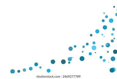 Light BLUE vector layout with circle shapes. Blurred decorative design in abstract style with bubbles. Template for your brand book.