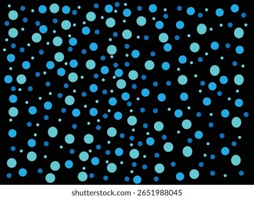 Light BLUE vector layout with circle shapes. Blurred decorative design in abstract style with bubbles. Black Background