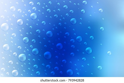 Light BLUE vector layout with circle shapes. Abstract illustration with colored bubbles in nature style. The pattern can be used for ads, leaflets of liquid.