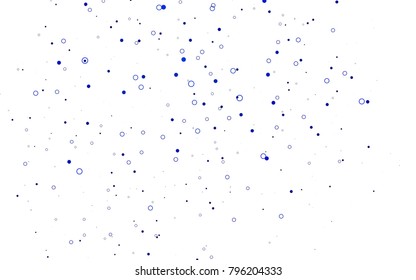 Light BLUE vector  layout with circle shapes. Glitter abstract illustration with blurred drops of rain. Completely new template for your brand book.