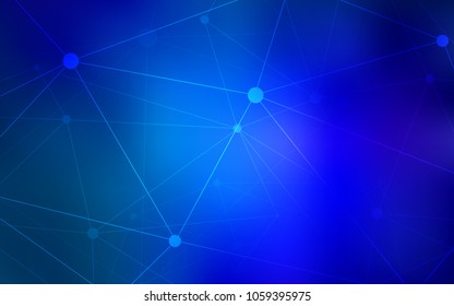 Light BLUE vector layout with circles, lines. Colorful illustration with circles and lines in futuristic style. Pattern can be used for futuristic ad, booklets.