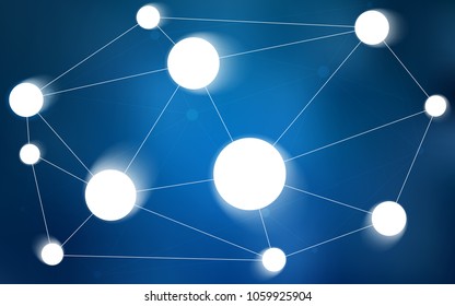 Light BLUE vector layout with circles, lines. Illustration with set of colorful abstract circles and lines. New design for ad, poster, banner of your website.