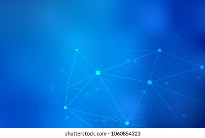 Light BLUE vector layout with circles, lines. Modern abstract colorful illustration with spheres and lines. Pattern can be used for beautiful websites.