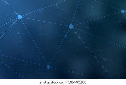 Light BLUE vector layout with circles, lines. Abstract illustration with colorful discs and triangles. Pattern can be used as texture of wallpapers.