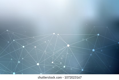 Light BLUE vector layout with circles, lines. Abstract illustration with colorful discs and triangles. Pattern can be used for beautiful websites.