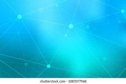 Light BLUE vector layout with circles, lines. Modern abstract colorful illustration with spheres and lines. New design for ad, poster, banner of your website.