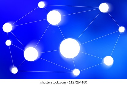 Light BLUE vector layout with circles, lines. Illustration with set of colorful abstract circles and lines. Pattern can be used for futuristic ad, booklets.