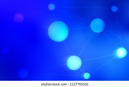 Light BLUE vector layout with circles, lines. Abstract illustration with colorful discs and triangles. Beautiful design for your business advert.