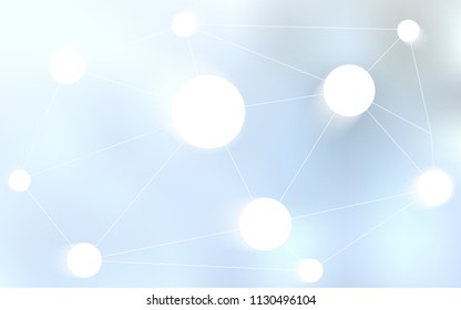 Light BLUE vector layout with circles, lines. Abstract illustration with colorful discs and triangles. Pattern can be used for beautiful websites.