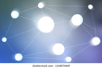 Light BLUE vector layout with circles, lines. Colorful illustration with circles and lines in futuristic style. New design for ad, poster, banner of your website.