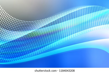 Light BLUE vector layout with circles, lines. Design with connection of dots and lines on colorful background. Pattern for trendy fabric, wallpapers.