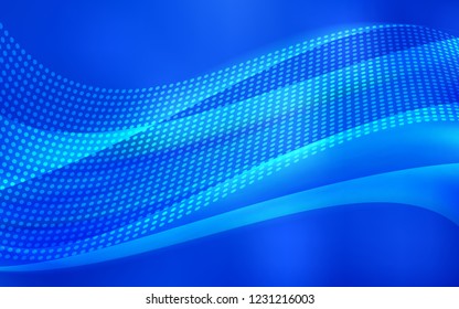 Light BLUE vector layout with circles, lines. Design with connection of dots and lines on colorful background. Trendy design for wallpaper, fabric makers.