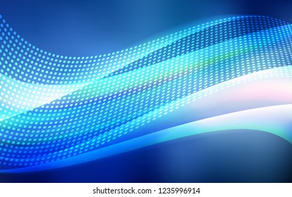 Light BLUE vector layout with circles, lines. Colorful illustration with circles and lines in futuristic style. Pattern for design of fabric, wallpapers.