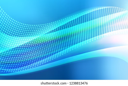 Light BLUE vector layout with circles, lines. Abstract illustration with colorful discs and triangles. Pattern for trendy fabric, wallpapers.