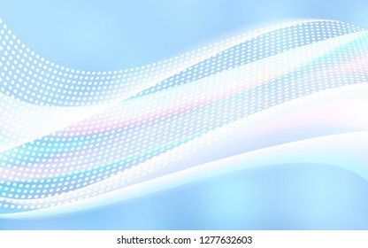 Light BLUE vector layout with circles, lines. Colorful illustration with circles and lines in futuristic style. Pattern for trendy fabric, wallpapers.