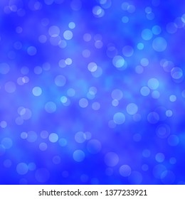 Light BLUE vector layout with circles. Glitter abstract illustration with colorful drops. Pattern for websites, landing pages.