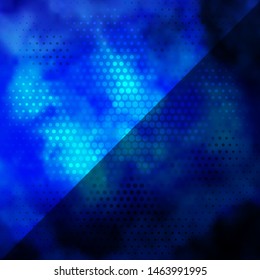 Light BLUE vector layout with circles. Colorful illustration with gradient dots in nature style. Pattern for business ads.