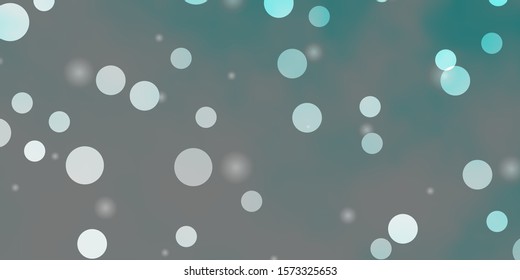 Light BLUE vector layout with circles, stars. Abstract design in gradient style with bubbles, stars. Design for posters, banners.