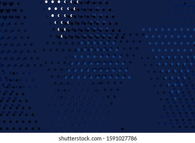 Light BLUE vector layout with circles, lines. Glitter abstract illustration with spheres, triangular lines. Best design for poster, banner.