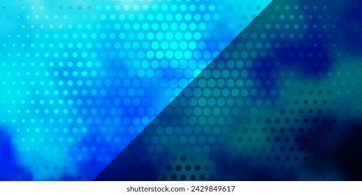 Light BLUE vector layout with circles. Colorful illustration with gradient dots in nature style. Design for your commercials.