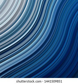 Light BLUE vector layout with circular arc. Brand new colorful illustration with bent lines. Best design for your ad, poster, banner.