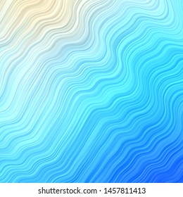 Light BLUE vector layout with circular arc. Brand new colorful illustration with bent lines. Pattern for ads, commercials.