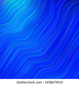 Light BLUE vector layout with circular arc. Colorful illustration in circular style with lines. Pattern for commercials, ads.