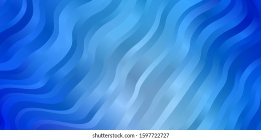 Light BLUE vector layout with circular arc. Colorful illustration in circular style with lines. Pattern for commercials, ads.