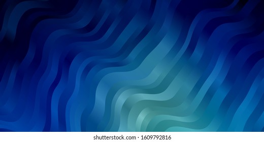 Light BLUE vector layout with circular arc. Colorful illustration in circular style with lines. Pattern for commercials, ads.