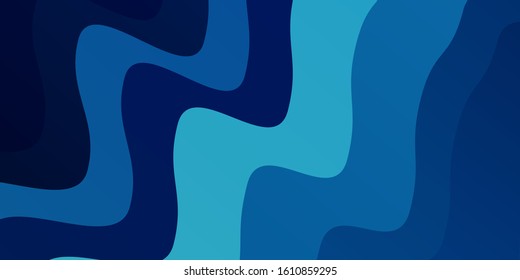 Light BLUE vector layout with circular arc. Colorful illustration, which consists of curves. Best design for your posters, banners.