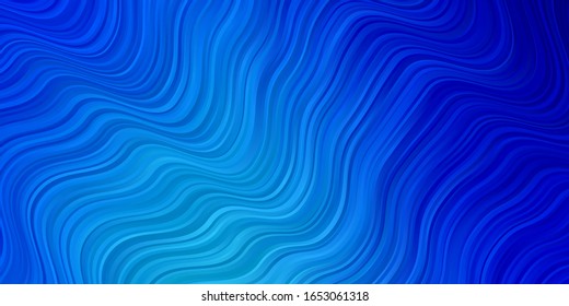 Light BLUE vector layout with circular arc. Colorful abstract illustration with gradient curves. Pattern for business booklets, leaflets