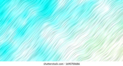 Light BLUE vector layout with circular arc. Colorful illustration in abstract style with bent lines. Design for your business promotion.